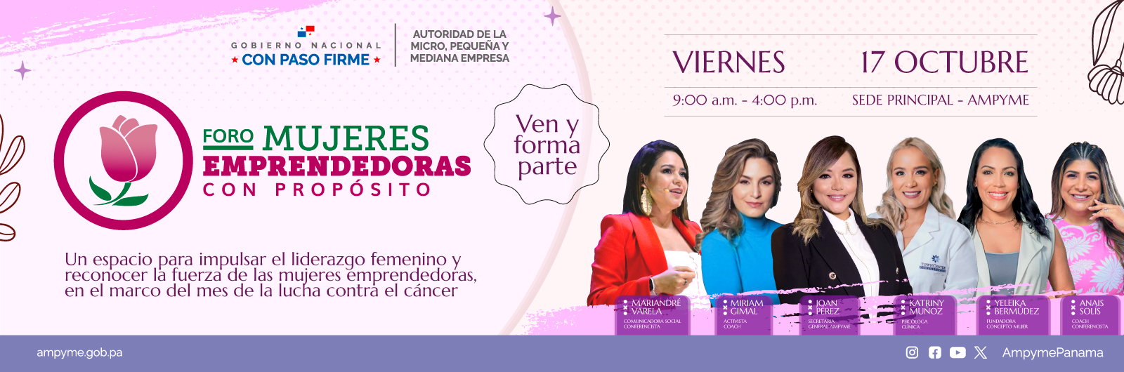 Foro Mujeres Emprendedoras con Propósito - AMPYME