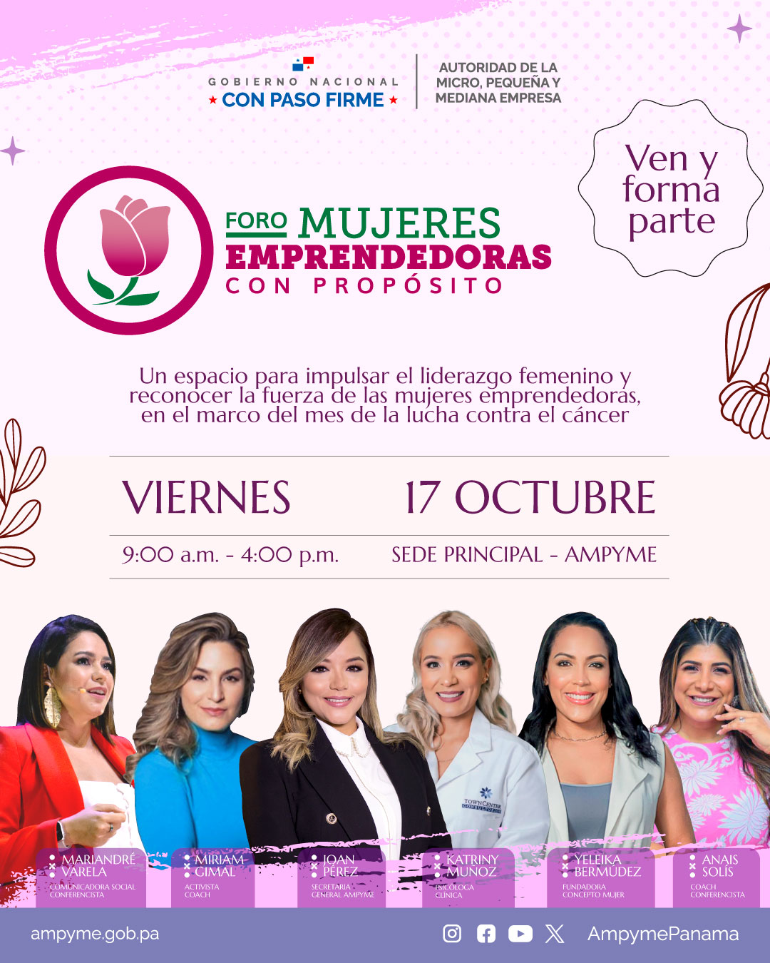 Foro Mujeres Emprendedoras con Propósito - AMPYME